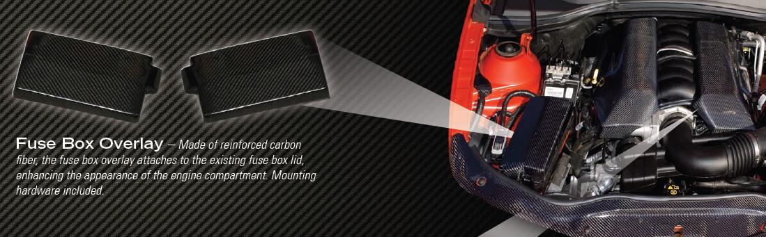 2010+ Camaro Unique Auto Designs Carbon Fiber Fuse Box Overlay