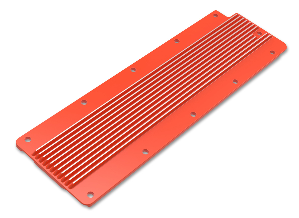 LS2/LS3/LS7/LSX Holley Finned Valley Cover - Orange Finish