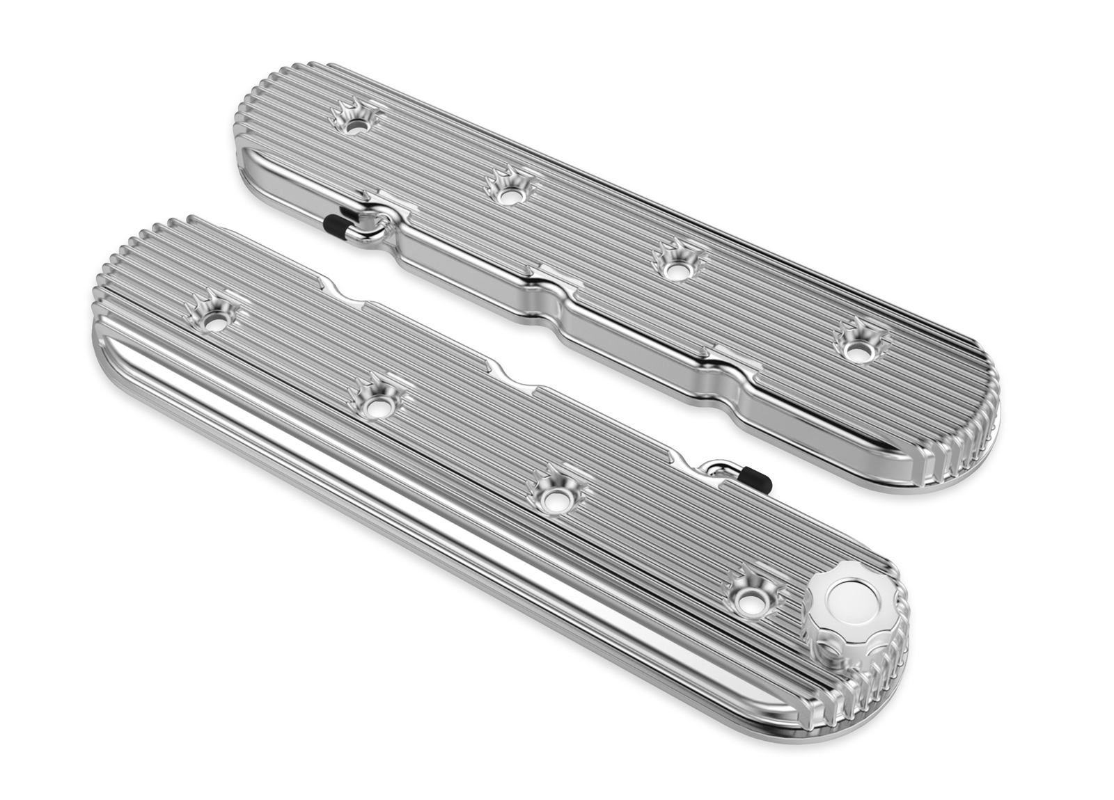 LS1/LS2/LS3/LS6/LS7 Holley Vintage Series Finned Valve Covers - Polished