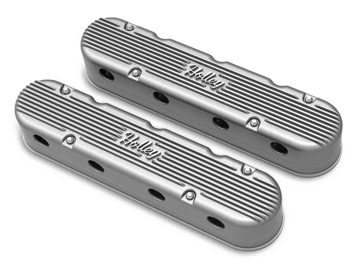 Holley 2-PC LS Vintage Series Valve Covers – Natural Finish