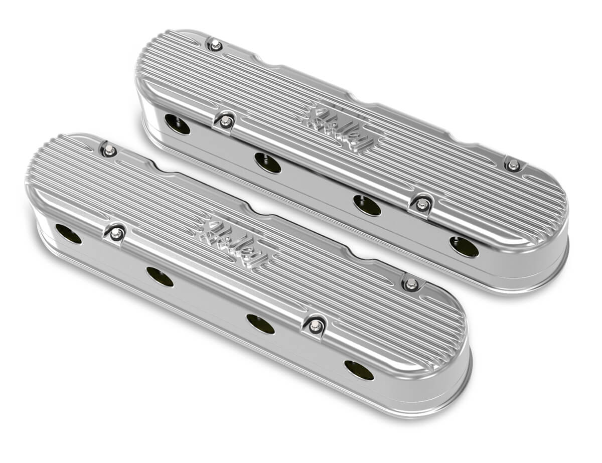 Holley 2-PC LS Vintage Series Valve Covers – Polished Finish