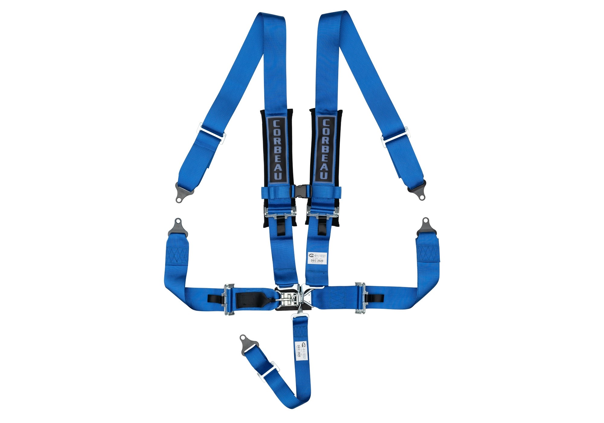 Corbeau 5-Point Latch & Link 3" Harness Belts - Blue
