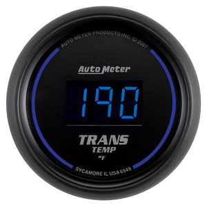 Autometer Digital Series 2 1/16" Transmission Temperature Gauge (0-300 Deg. F) - Black w/Blue Display