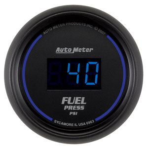 Autometer Digital Series 2 1/16" Fuel Pressure Gauge (5-100psi) - Black w/Blue Display